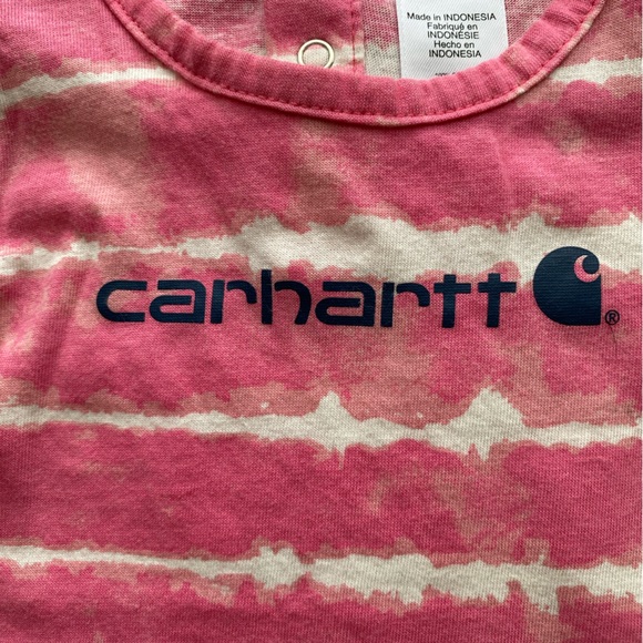 Carhartt Pink Sleeveless Snap Tee Shirt. Size 12 Months. Like New. - Picture 6 of 6